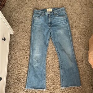 CQY Denim Cropped Flare Jeans (Size 26)